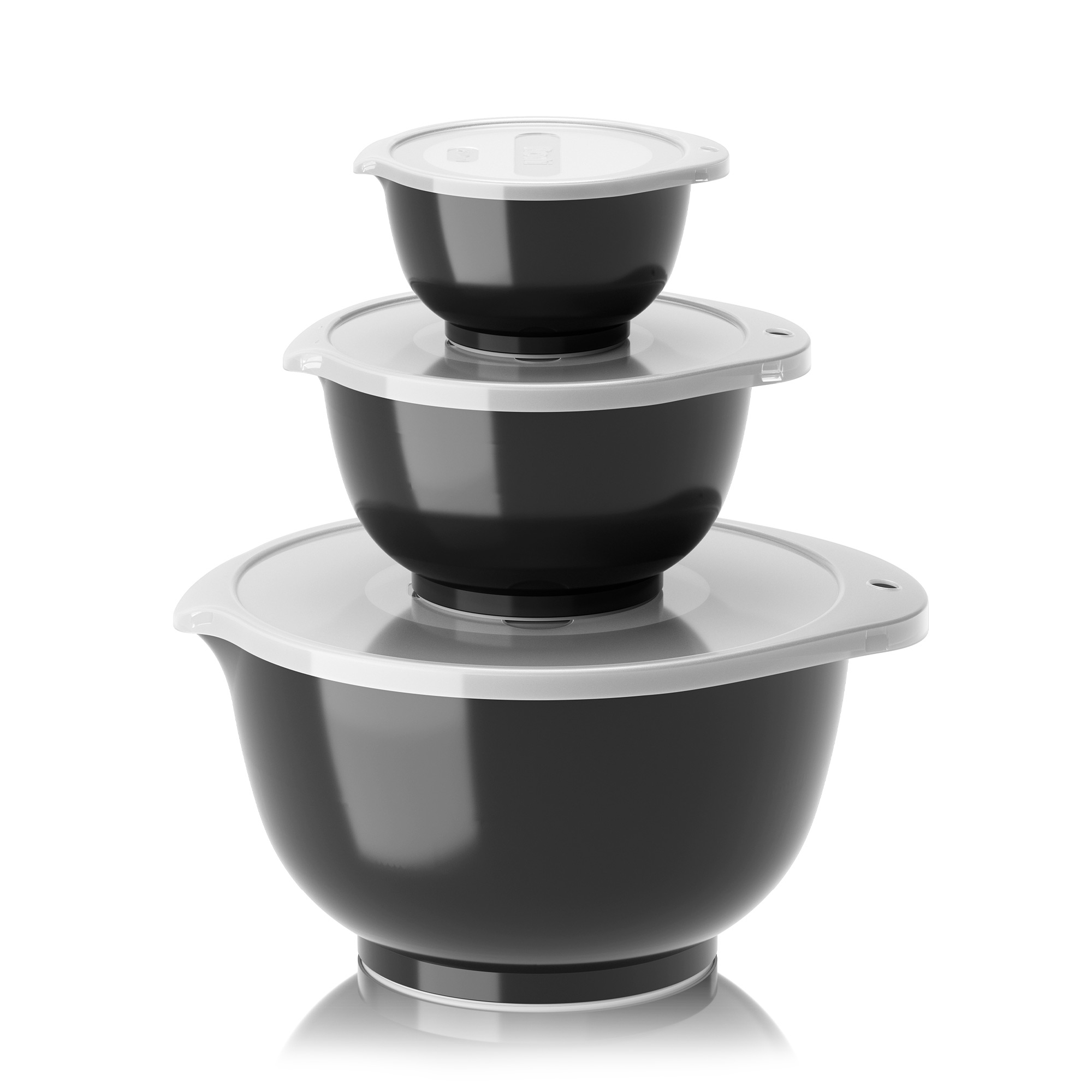 Rosti - Set NEW Margrethe 6-teilig (0,25 l + 0,75 + 3,0 l + passende Deckel) - Schwarz Rosti - Set NEW Margrethe 6-teilig (0,25 l + 0,75 + 3,0 l + passende Deckel) - Schwarz