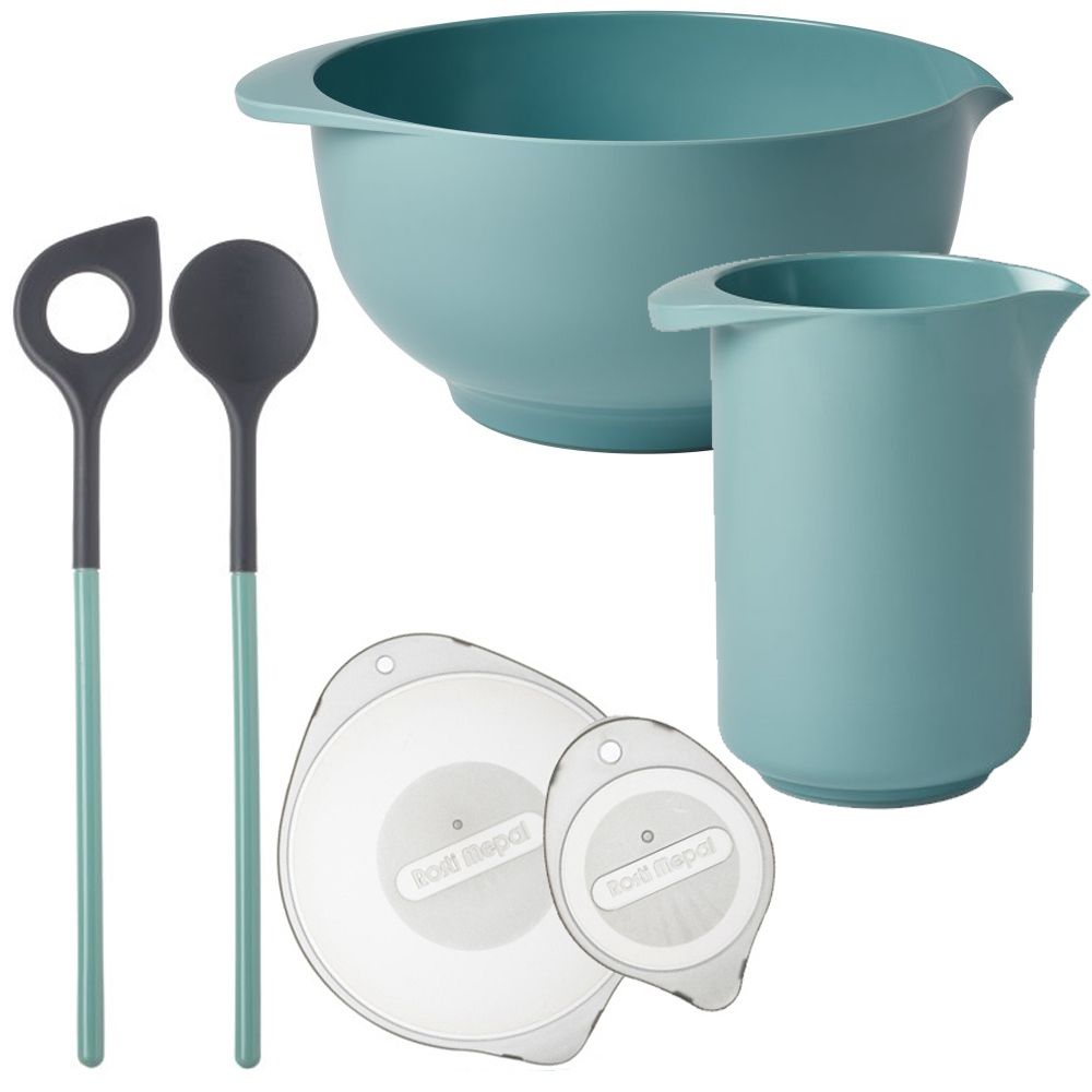 Set 5l Margrethe + 1l Rührbecher + Deckel + Spitzlöffel mit Loch + Rundlöffel